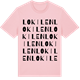 Pink Cotton t-shirt med Lokilen ordlek t-shirt