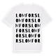 White t-shirt med Lomfors ordlek t-shirt