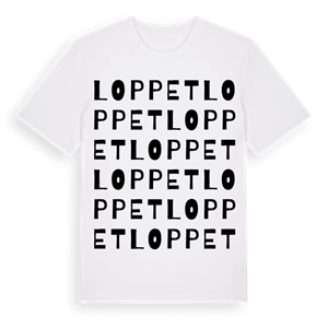 Loppet ordlek t-shirt – ekologisk bomull t-shirt från Pinshirt