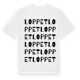 White t-shirt med Loppet ordlek t-shirt