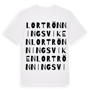 Lortrönningsviken ordlek t-shirt – ekologisk bomull t-shirt från Pinshirt