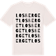 Vintage White t-shirt med Losberget ordlek t-shirt