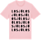 Pink Cotton t-shirt med Losjö ordlek t-shirt