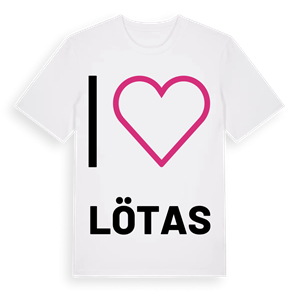 Jag älskar Lötas t-shirt stort tryck – ekologisk bomull t-shirt från Pinshirt