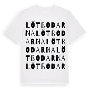 Lötbodarna ordlek t-shirt – ekologisk bomull t-shirt från Pinshirt
