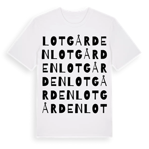 Lotgården ordlek t-shirt – ekologisk bomull t-shirt från Pinshirt