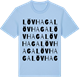 Blue Soul t-shirt med Lövhaga ordlek t-shirt