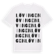 White t-shirt med Lövingen ordlek t-shirt