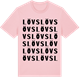 Pink Cotton t-shirt med Lövs ordlek t-shirt