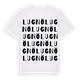 White t-shirt med Lugnö ordlek t-shirt