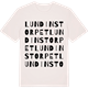 Vintage White t-shirt med Lundinstorpet ordlek t-shirt