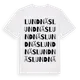 White t-shirt med Lundnäs ordlek t-shirt