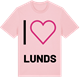 Pink Cotton t-shirt med Jag älskar Lunds t-shirt stort tryck
