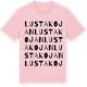 Pink Cotton t-shirt med Lustakojan ordlek t-shirt