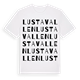 White t-shirt med Lustavallen ordlek t-shirt