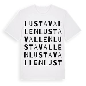 Lustavallen ordlek t-shirt – ekologisk bomull t-shirt från Pinshirt
