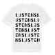 White t-shirt med Lustens ordlek t-shirt