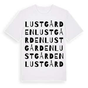 Lustgården ordlek t-shirt – ekologisk bomull t-shirt från Pinshirt