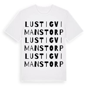 Lustigvimanstorp ordlek t-shirt – ekologisk bomull t-shirt från Pinshirt
