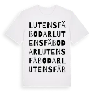 Lutens Fäbodar ordlek t-shirt – ekologisk bomull t-shirt från Pinshirt
