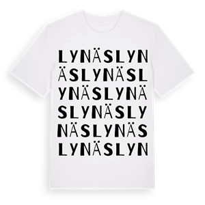 Lynäs ordlek t-shirt – ekologisk bomull t-shirt från Pinshirt