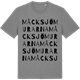 Mid Heather Gray t-shirt med Måcksjömurarna ordlek t-shirt