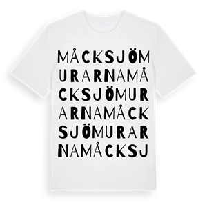 Måcksjömurarna ordlek t-shirt – ekologisk bomull t-shirt från Pinshirt