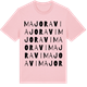 Pink Cotton t-shirt med Majoravi ordlek t-shirt