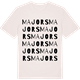 Vintage White t-shirt med Majors ordlek t-shirt