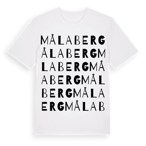 Målaberg ordlek t-shirt – ekologisk bomull t-shirt från Pinshirt