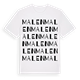 White t-shirt med Malen ordlek t-shirt