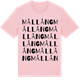 Pink Cotton t-shirt med Mållång ordlek t-shirt