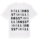 White t-shirt med Mållångssta ordlek t-shirt