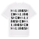 White t-shirt med Malungshed ordlek t-shirt
