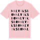 Pink Cotton t-shirt med Malviksbo ordlek t-shirt
