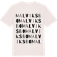Vintage White t-shirt med Malviksbo ordlek t-shirt