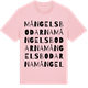 Pink Cotton t-shirt med Mångelsbodarna ordlek t-shirt