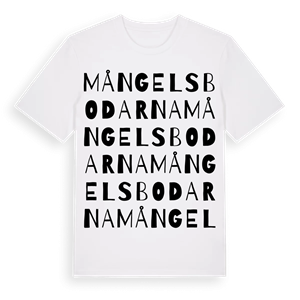 Mångelsbodarna ordlek t-shirt – ekologisk bomull t-shirt från Pinshirt