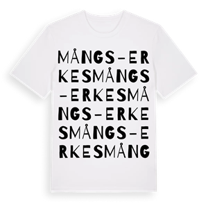 Mångs-Erkes ordlek t-shirt – ekologisk bomull t-shirt från Pinshirt