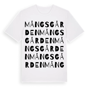 Mångsgården ordlek t-shirt – ekologisk bomull t-shirt från Pinshirt