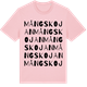 Pink Cotton t-shirt med Mångskojan ordlek t-shirt