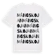 White t-shirt med Mångskojan ordlek t-shirt