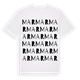 White t-shirt med Mar ordlek t-shirt