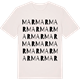 Vintage White t-shirt med Mar ordlek t-shirt