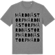 Mid Heather Gray t-shirt med Mårdnästorp ordlek t-shirt