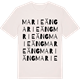 Vintage White t-shirt med Marieäng ordlek t-shirt
