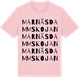 Pink Cotton t-shirt med Marnäsdammskojan ordlek t-shirt