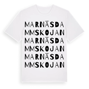 Marnäsdammskojan ordlek t-shirt – ekologisk bomull t-shirt från Pinshirt