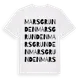 White t-shirt med Marsgrunden ordlek t-shirt