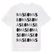 White t-shirt med Masbo ordlek t-shirt